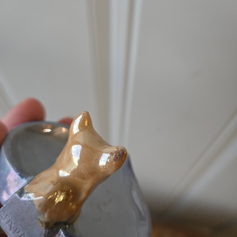 Lusterware Scottie Dog Heart Vintage Ring Dish Japan - Picture 4 of 5